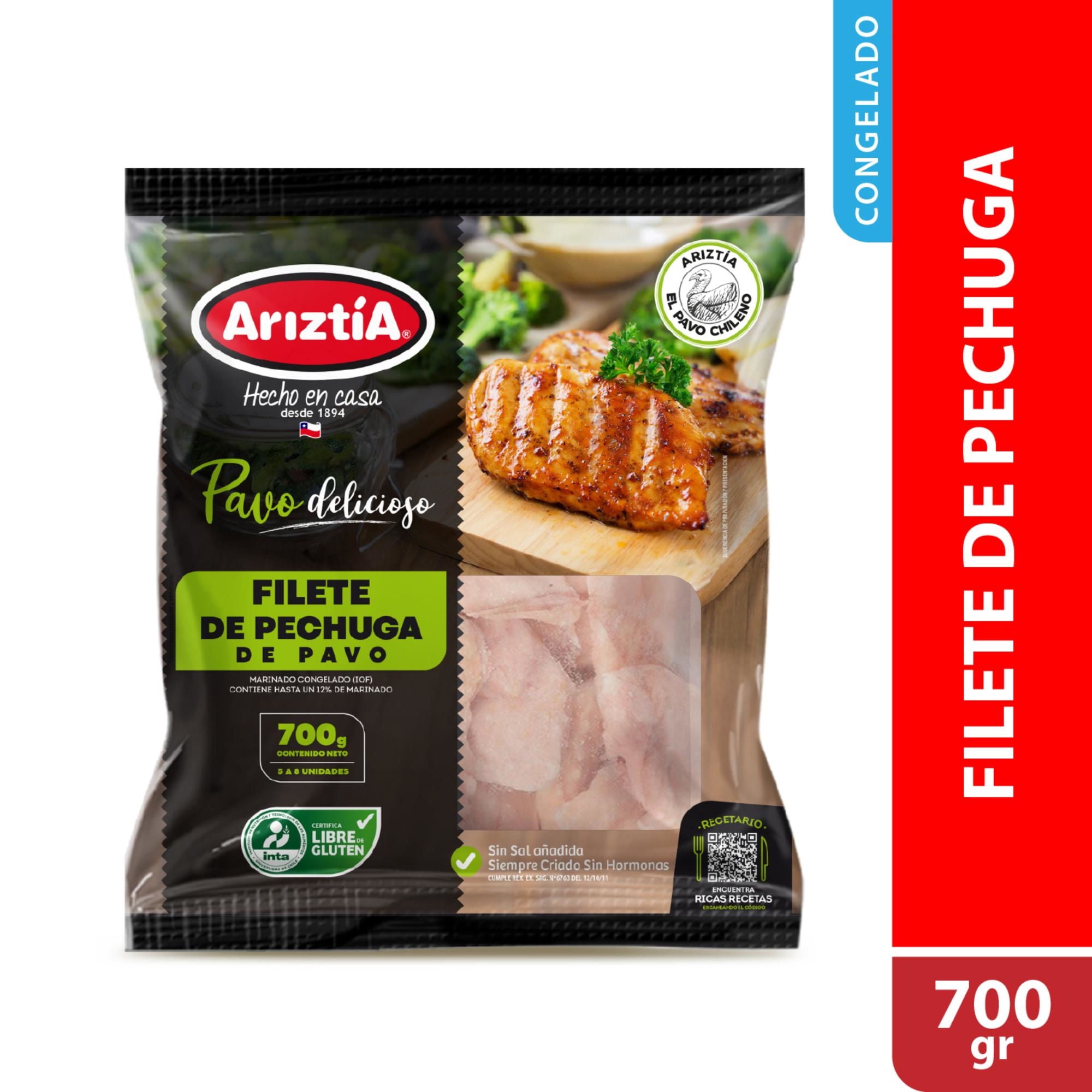 Pavo Pechuga Filete Congelado 700 g Ariztia
