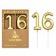 thumbnail image 1 of Velas número 16 doradas de 7 cm CAKE CODE – Pack de 2, 1 of 6