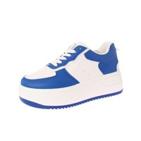 Zapatilla Plataforma Blanco/Azul Vía Franca