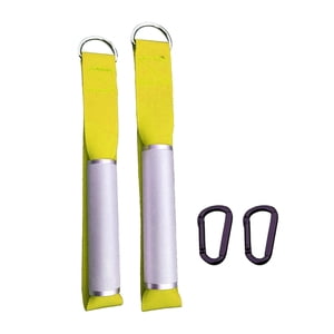 Ioensy - 2 Uds Gimnasios Manijas Ejercicio De Resistencia Metal Para Yoga Fuerza Entrenador Pilates Amarillo