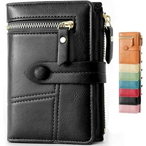 Veat00L - Billetera De Mujer, Billetera De Cremallera Corta, Gran Capacidad, Bolso De Tarjeta Portátil, Regalos Para Niñas Y Mujeres, Moda Y Elegancia