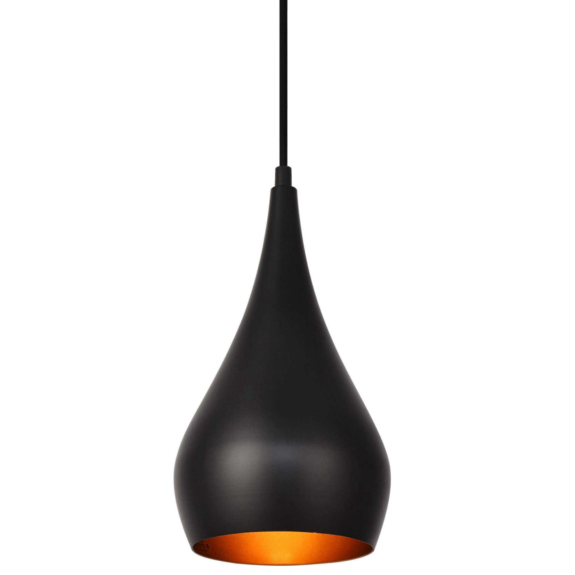 Lámpara Colgante Elegant Lighting Nora De Aluminio Negra 29 Cm