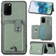 thumbnail image 2 of Funda Billetera Tejida para Samsung Galaxy S20 Plus con Soporte y Tarjetero Verde, 2 of 4