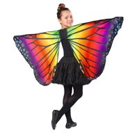 Butterfly Cape Wings Seasons Kids Rainbow, Talla Única, Poliéster