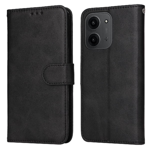 Funda Billetera para Xiaomi Redmi 15C 4G con Porta Tarjetas y Soporte Ajustable Negro