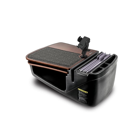 Escritorio para coche AutoExec GripMaster de caoba con soporte para teléfono