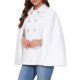 thumbnail image 4 of INSPIRE CHIC Abrigo de Capa para Mujer Invierno Vintage Doble Botonadura Manga con Abertura Capa Elegante Abrigos con Bolsillos M Blanco, 4 of 6