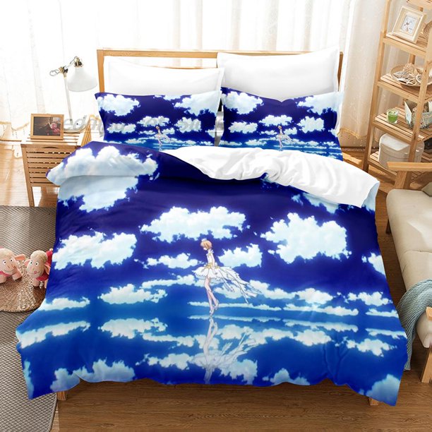 Cardcaptor Sakura Bedding Set Bed Set Aldult Kid Bedroom Duvetcover Sets Air conditioning is