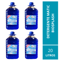 Detergente Matic Biosplash 5 Litros 4 Unidades