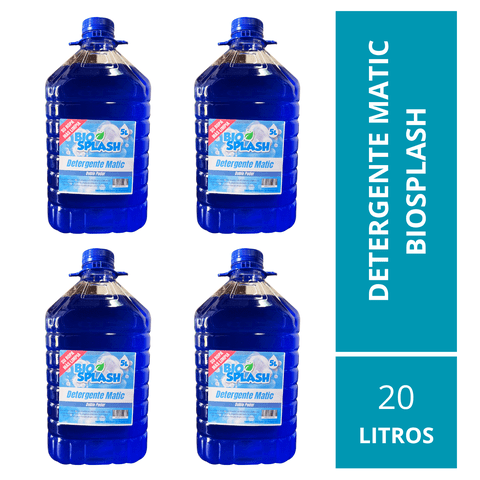 Detergente Matic Biosplash 5 Litros 4 Unidades