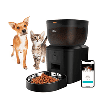 Keru - Dispensador Comedero Automático - Wifi Con Camara - Negro