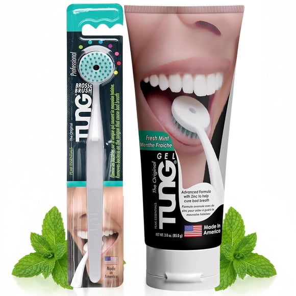 Limpiador de lengua TUNG Kit Cepillo Gel Zinc 85 g