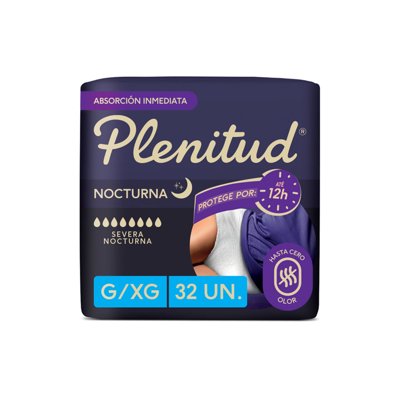 Ropa Interior Desechable Para Incontinencia Noctura Severa Talle G/Xg 32 Unidades Plenitud