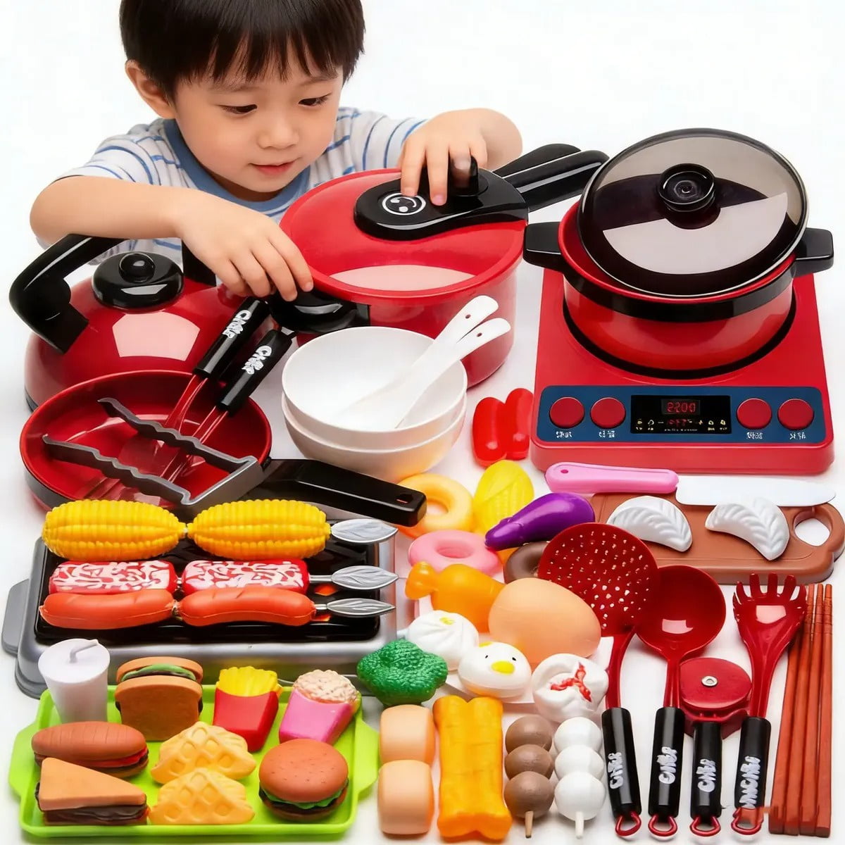Genérica - 61 Piezas,juego De Juguetes De Cocina Para Niños Pequeños No Bpa