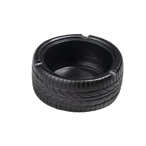 Bothyi - Cenicero Con Forma De Neumático, Decoración De Resina, Cenicero Para Sala De Estar, Accesorios Para El Hogar, Negro