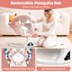 thumbnail image 5 of Columpio para bebé Feitiong rosa, 5 velocidades, 12 melodías, Bluetooth, 5 of 6