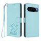 thumbnail image 1 of Funda de Gato tipo Libro para Google Pixel 9 Pro XL 5G, Verde Claro, 1 of 6