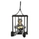 thumbnail image 1 of Screaming Animated Decorations Halloween Scary Talking Skull Cage Prisionero Con Capucha Jaula Espectro, 1 of 5