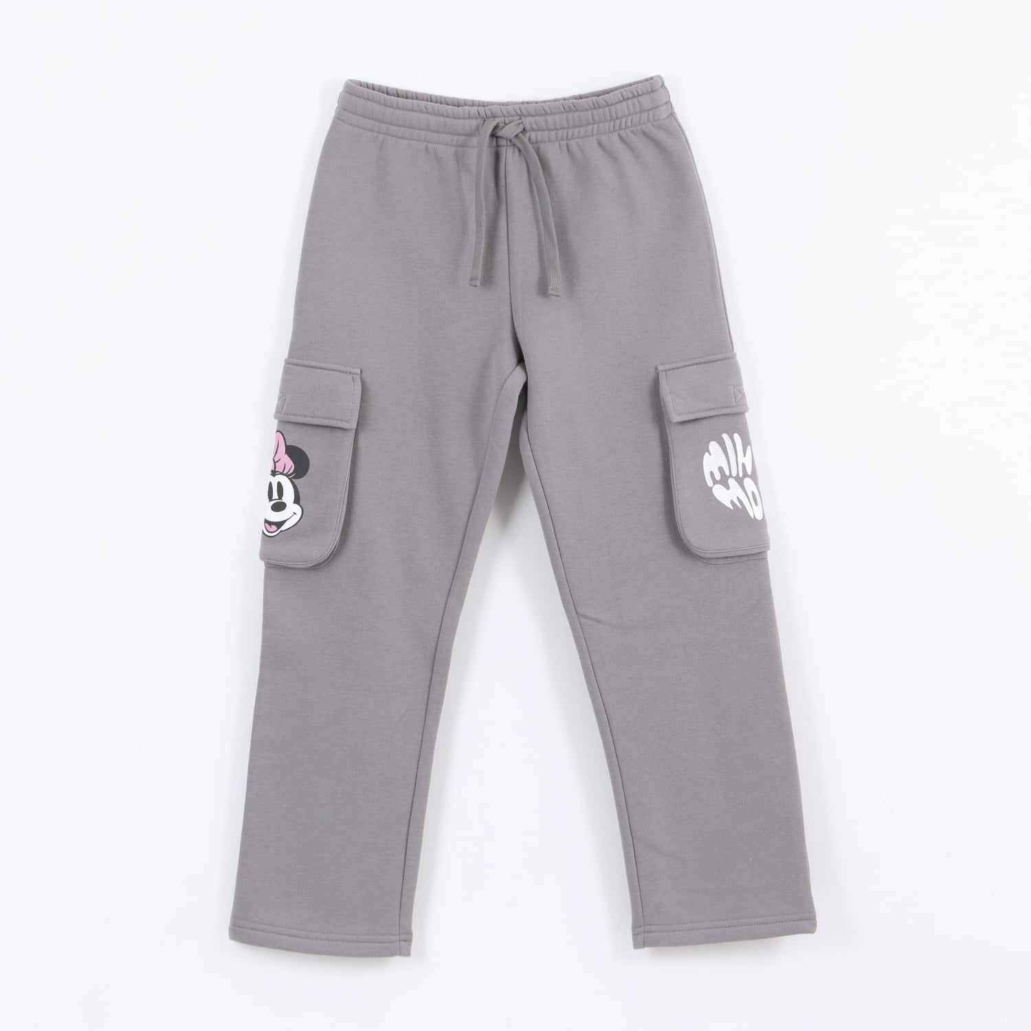 Pantalón De Buzo Niña Cargo Minnie Gris Disney