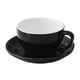 thumbnail image 3 of Taza De Café De Cerámica De 300 Ml Con Platillo Para Café Capuchino, Color Negro, 3 of 5
