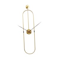 Magideal - Reloj De Pared De Metal Moderno, Decoración Para Dormitorio, Hogar, Sala De Estar, Relojes Colgantes, Decorativo Ovalado Para Cocina, Baño, Oficina,