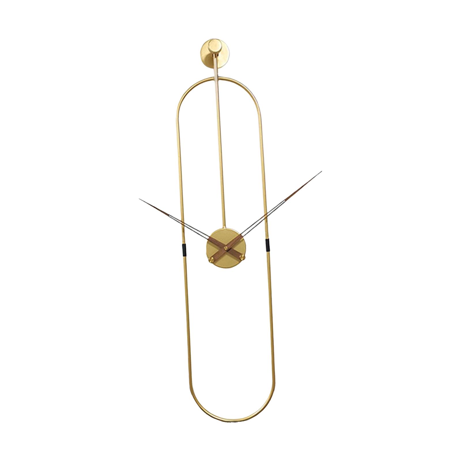 Magideal - Reloj De Pared De Metal Moderno, Decoración Para Dormitorio, Hogar, Sala De Estar, Relojes Colgantes, Decorativo Ovalado Para Cocina, Baño, Oficina,