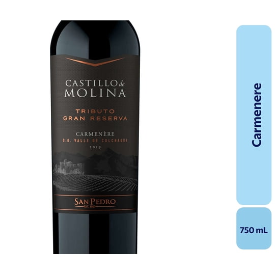 Vino Carménère Botella 750 mL Castillo Molina