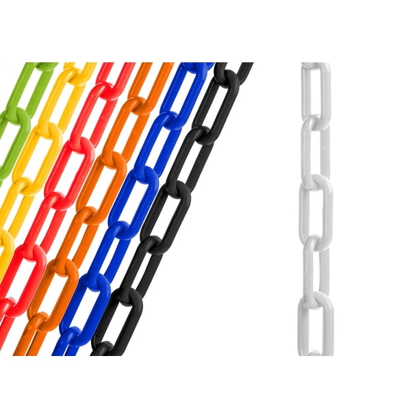 Cadena de seguridad de plástico estadounidense, peso 2 x 15 m, con tecnología SunShield
