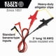 thumbnail image 2 of Pinza de cocodrilo Klein Tools de Test Leads, conector tipo banana, 3 m, 2 of 6