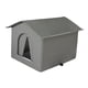 thumbnail image 1 of Refugio para gatos callejeros, casa para gatos al aire libre, suministros para mascotas, cama para perros con aislamiento cálido e impermeable, tienda Gris S, 1 of 6