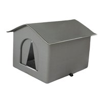 Magideal - Refugio Para Gatos Callejeros, Casa Para Gatos Al Aire Libre, Suministros Para Mascotas, Cama Para Perros Con Aislamiento Cálido E Impermeable, Tienda Gris S