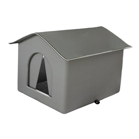 Magideal - Refugio Para Gatos Callejeros, Casa Para Gatos Al Aire Libre, Suministros Para Mascotas, Cama Para Perros Con Aislamiento Cálido E Impermeable, Tienda Gris S