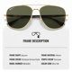 thumbnail image 3 of Gafas de Sol Ray‑Ban RB3683 Cuadradas Doradas Polarizadas, 3 of 7