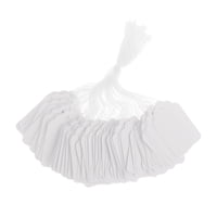 Magideal - 100 Piezas Etiquetas De Regalo En Blanco Etiquetas De Papel Con Cuerda Adjunta Diy Artesanía Etiquetas De Exhibición De Precios Para Productos De Boda 48X30Mm Blanco