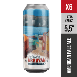 Anfiteatro - Pack X6 Arrayán, 5,5° (American Pale Ale) - Cerveza Artesanal Valparaiso - 475 Ml