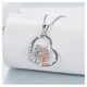 thumbnail image 3 of Collar mamá hija bebé corazón plata 925, 3 of 3