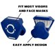 thumbnail image 2 of Clips para Visera O SHIELD de Ajuste Amplio – Azul Real, 2 of 5