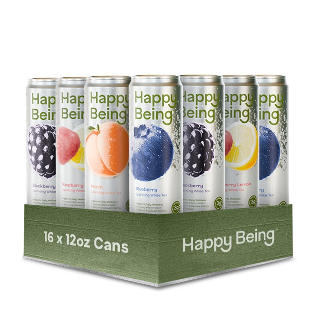 Pack Variado De Té Blanco Con Gas Happy Being 16 X 355 Ml