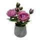 thumbnail image 2 of Planta Artificial Macetero a Rayas Con Rosas Decorativas purpura, 2 of 8