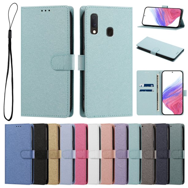 Cartera para Samsung Galaxy A20e con Bolsillo de Tarjetas, Verde Menta