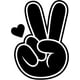 thumbnail image 2 of Sticker Hand Peace Sign Señal V Simbolo Paz Auto Camioneta, 2 of 3