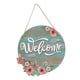 thumbnail image 4 of Se?al De Corona De Bienvenida Para Puerta Delantera, Letrero Colgante Rústico Redondo, Decoración De Bienvenida, 4 of 5