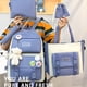 thumbnail image 2 of 5 Piece Set School Bags For Teenage Backpack Female Girls Canvas Solid Color Women Teen Student Schoolbag, 2 of 3