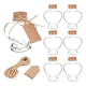 thumbnail image 1 of Pack 24 botella decorativa corazón vidrio tapa corcho 150 ml, 1 of 3