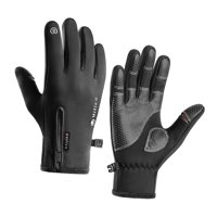 Ioensy - Guantes De Ciclismo Pantalla Táctil Guantes Cálidos De Invierno De Moda Para Hombres Patinaje Pesca L