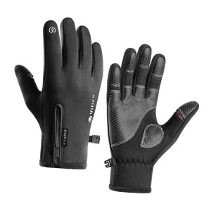 Ioensy - Guantes De Ciclismo Pantalla Táctil Guantes Cálidos De Invierno De Moda Para Hombres Patinaje Pesca M