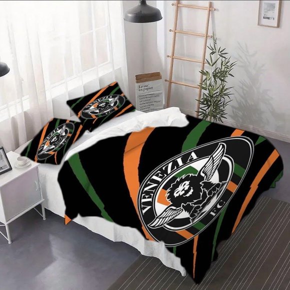 3pcs Venezia FC Duvet Cover Set - Soft and Breathable Bedroom Decorative Covers Suitable for Teen Home D\u00E9cor Birthday Gift Comfortably Softy