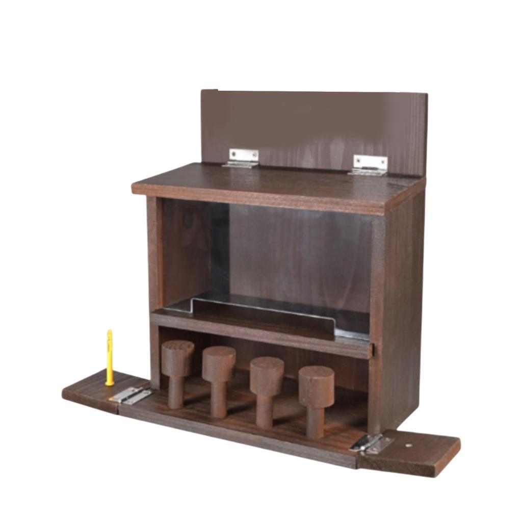 Magideal - Comedero De Madera Para Ardillas, Caja De Alimentación Para Ardillas, Regalo De Fácil Llenado, Estación De Alimentación Estable, Alimentador De Alimen