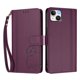 thumbnail image 3 of Funda Cartera Trébol para iPhone 15 Plus con Ranuras Tarjetas y Carga Inalámbrica Violeta, 3 of 6