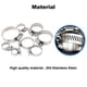 thumbnail image 3 of Kit de Abrazaderas para Mangueras Glarks 100 Piezas Ajustables 8-44mm Acero Inoxidable 304, 3 of 7